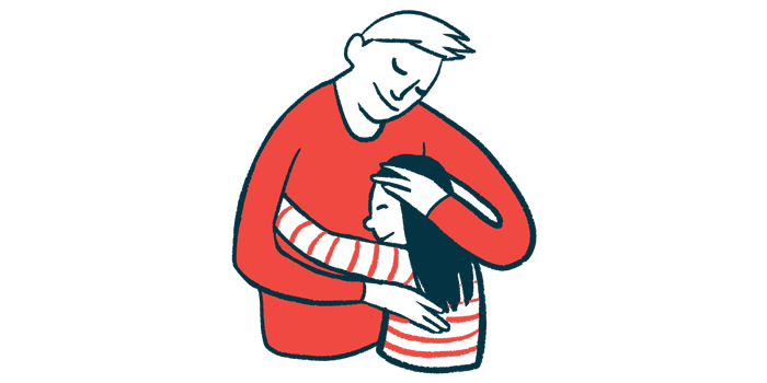 FA awareness month | Friedreich's Ataxia News | illustration of adult hugging a child