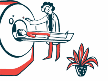 A technician oversees a patient getting ready for an MRI.