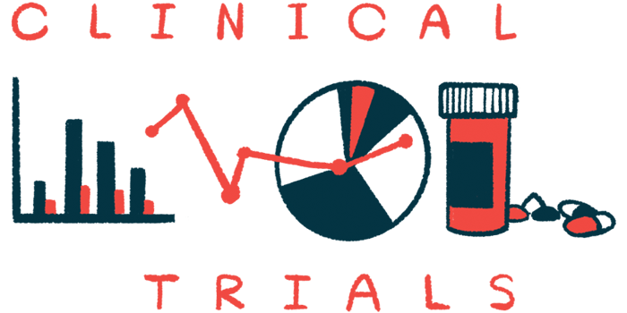 A bar graph, a pie chart, and a prescription medicine bottle and pills are seen sandwiched between the words 