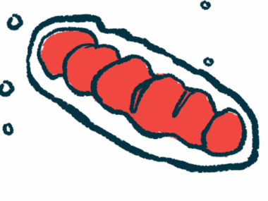 An illustration provides a close-up view of mitochondria, the powerhouse of a cell.