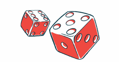 Rolling dice indicates risk in this illustration.