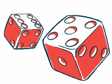 Rolling dice indicates risk in this illustration.