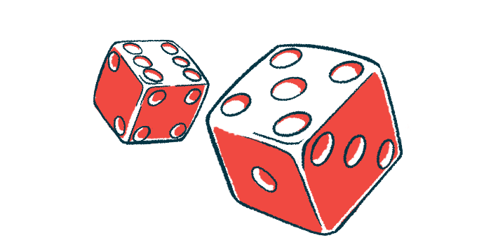 Rolling dice indicates risk in this illustration.