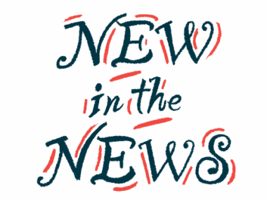 An announcement illustration highlights the words 'NEW in the NEWS.'