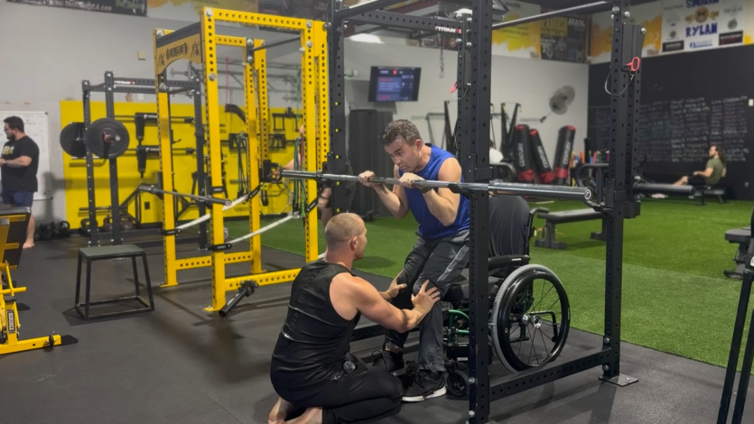 Matt performing adaptive squats