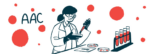 The acronym AAC is shown alongside a researcher in a laboratory working with petri dishes and a rack of filled vials.