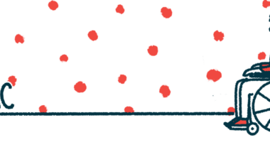 A person in a wheelchair is shown against a background with the letters 